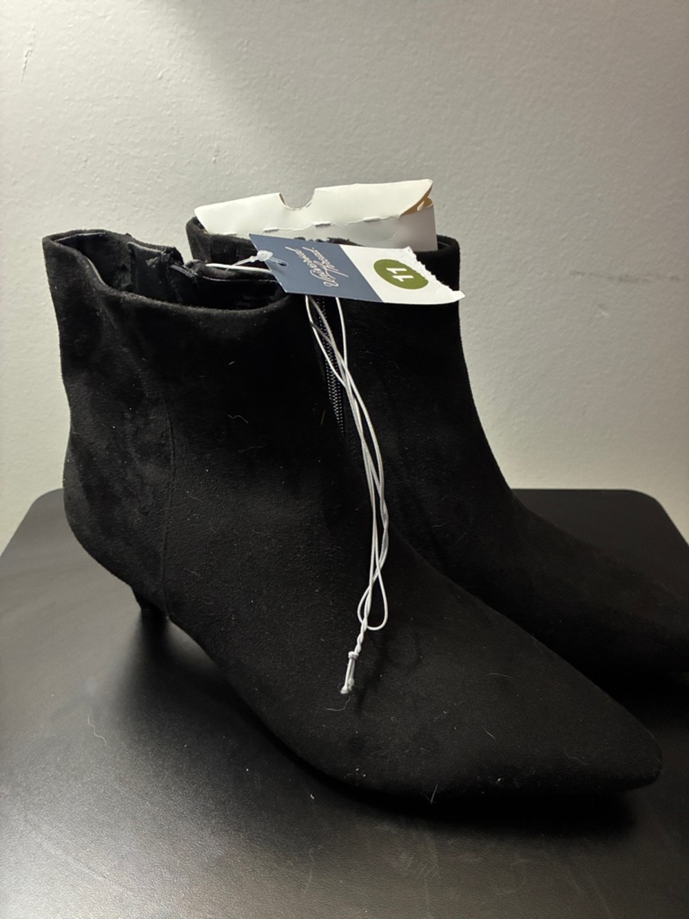 Target Black Suede Pointed Toe Ankle Booties